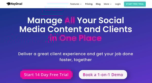 heyorca! social media management tool for agencies
