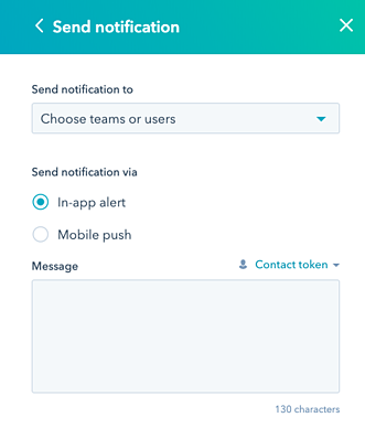 Contact Send Notification