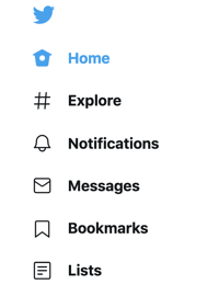 Lists on Twitter Navigation bar