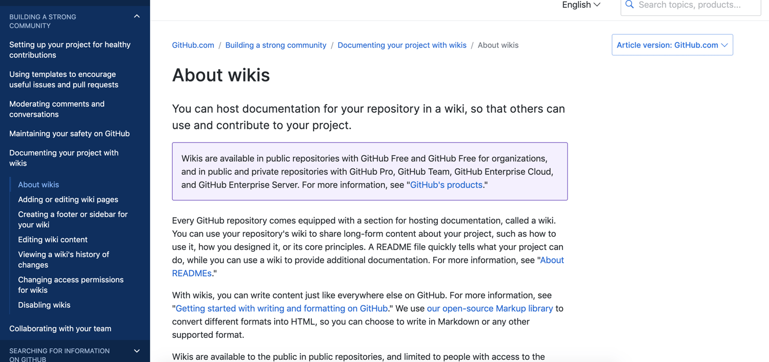 github wiki remote work tool