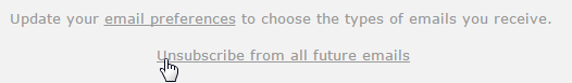 Unsubscribe from all future emails