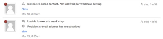 Contact Not in Workflow