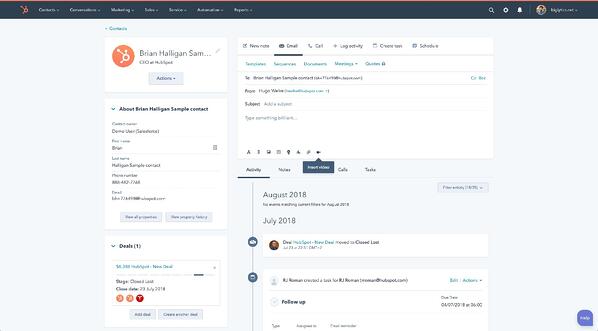 Video in Sales - Contact email