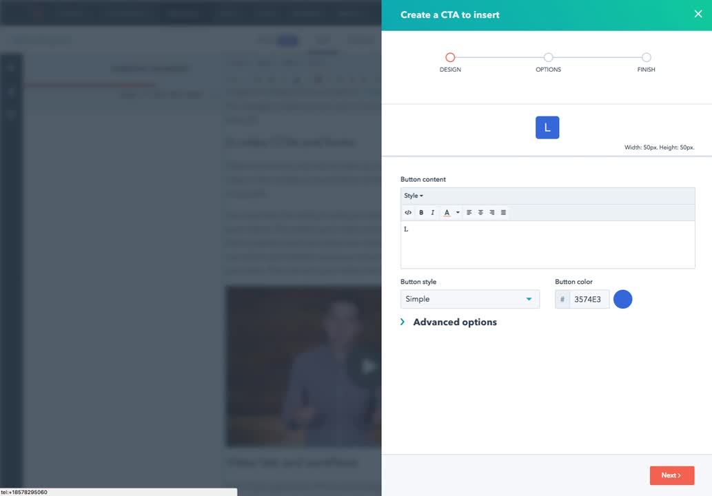 Insert CTA into Video HS Video