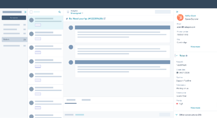 Ticket sidebar as displayed in inbox