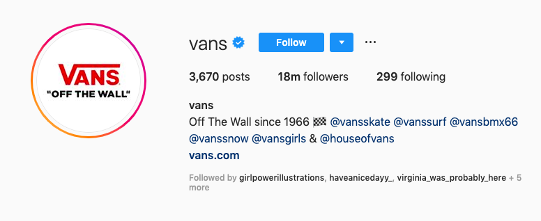 vans instagram