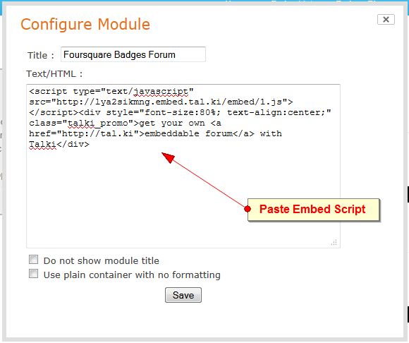 talki embed script
